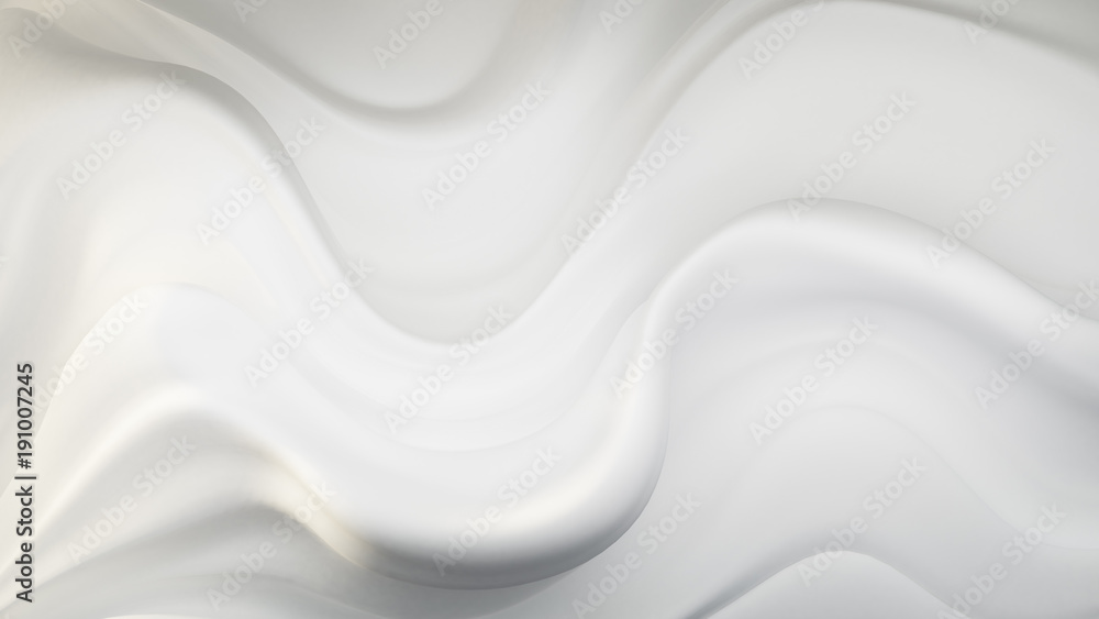 Obraz premium White drapery background, interior, floor. 3d illustration, 3d rendering.