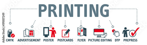 Canvas Print Banner printing vector design concept