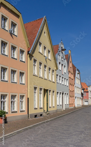 Colorful street in the historic old town of Warendorf