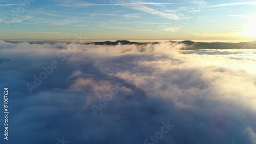 Wallpaper Mural Drone flight above moving cloudscape Torontodigital.ca