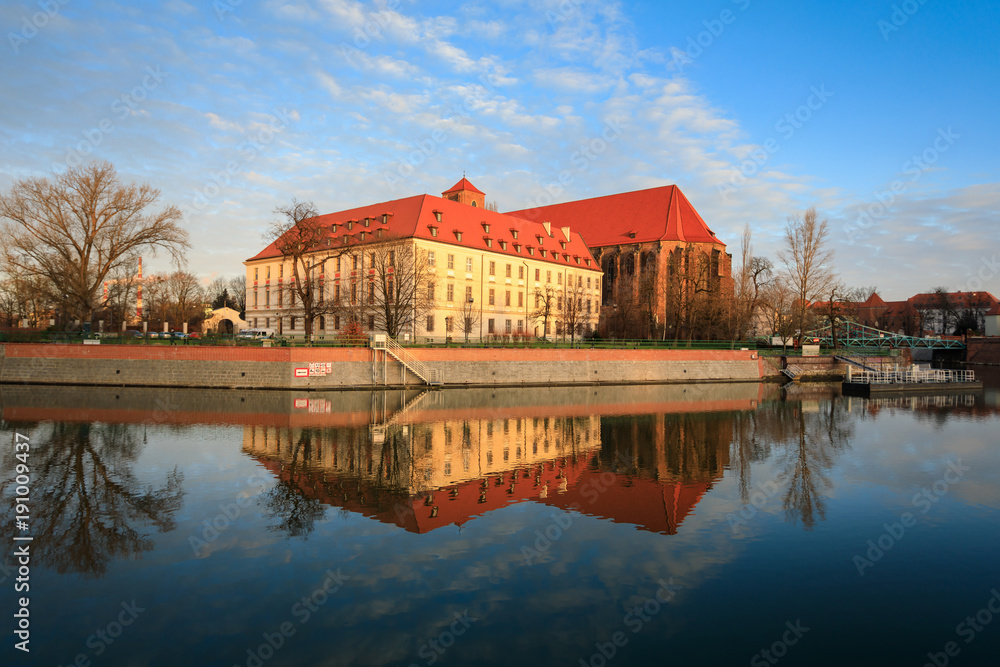 Obraz premium Cathedral Island of Wroclaw