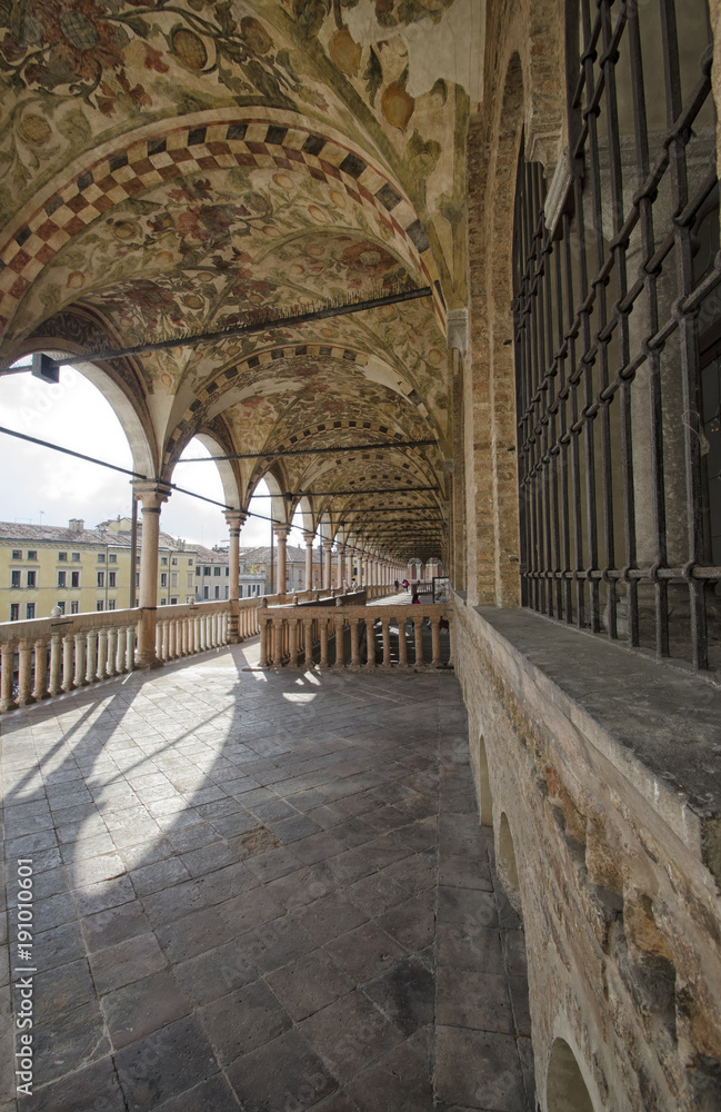 The colonnade of the Palazzo della Ragione