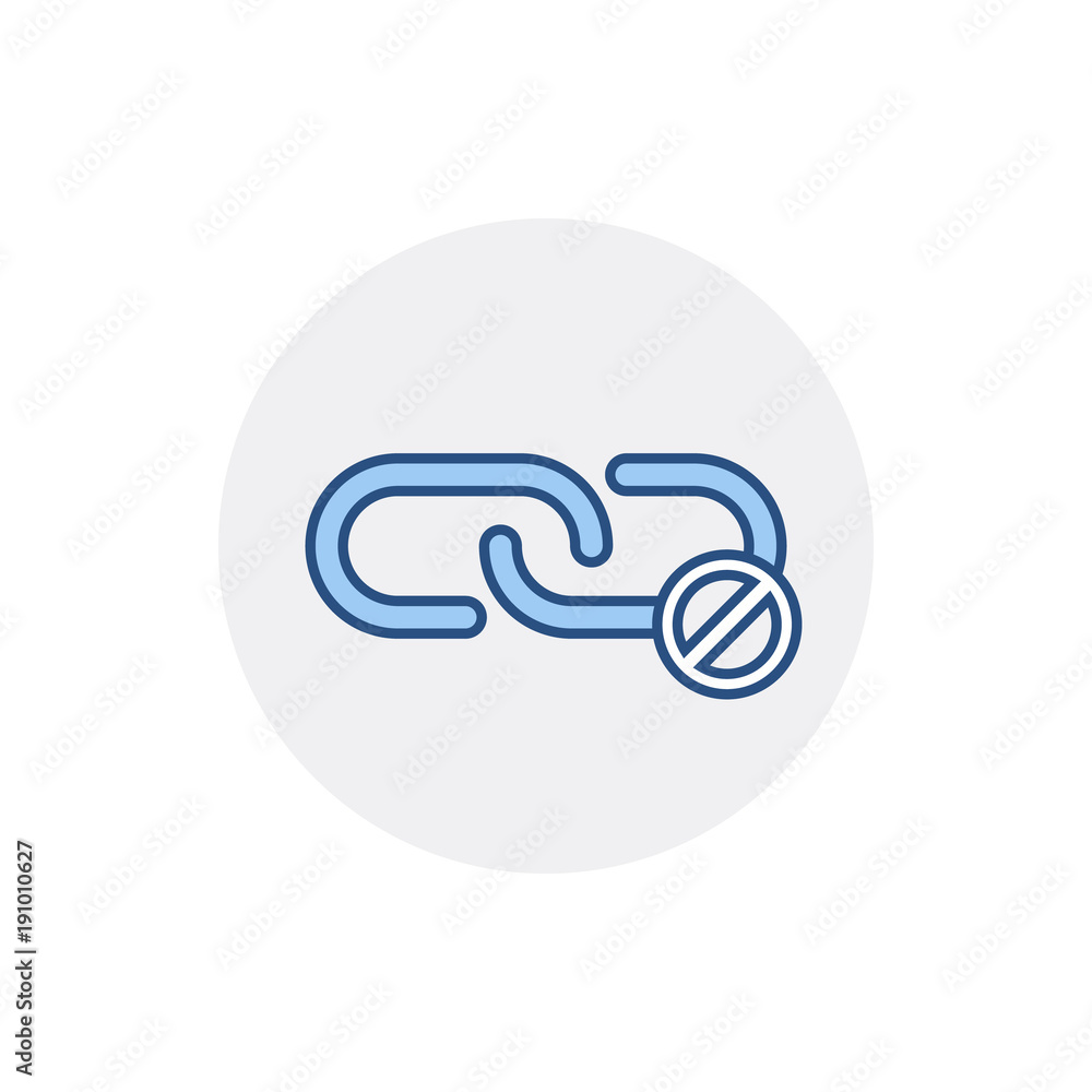 Address chain hyperlink link restricted web icon Address chain hyperlink link restricted web icon