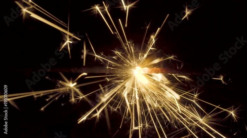 Wallpaper Mural Firework sparkler burning on black background Torontodigital.ca