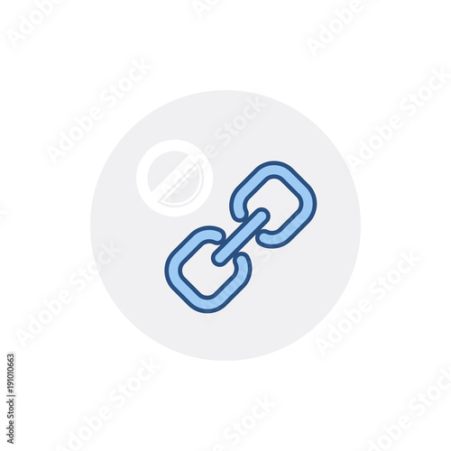 Chain connection hyperlink internet link restricted web icon