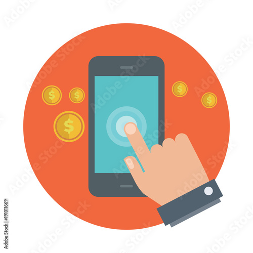 PPC on mobile vector design