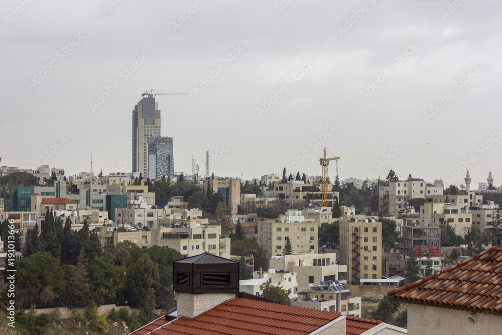 the new downtown of Amman abdali area - Jordan Amman city - View of modern buildings in Amman