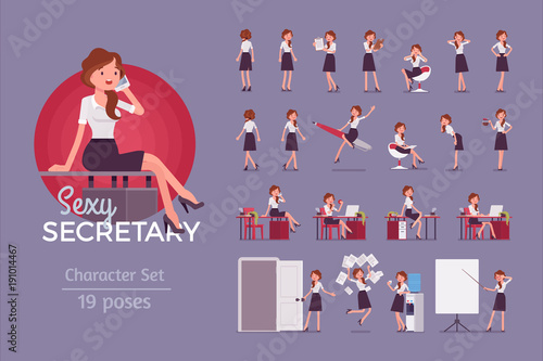 Sexy secretary ready-to-use character set