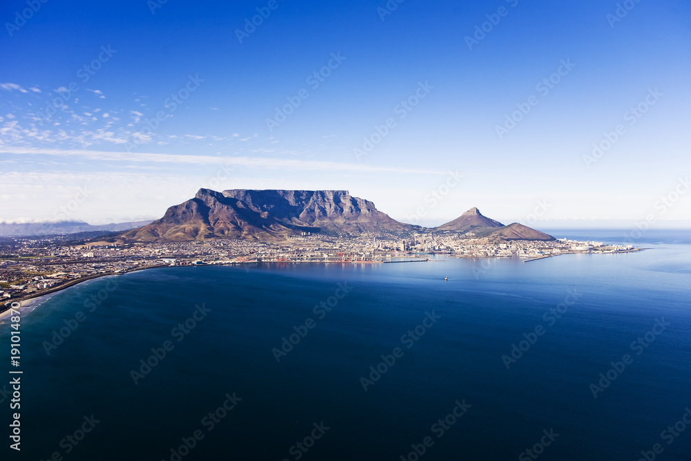 Aerial view of Table Mountain, Cape Town, South Africa Aerial view of Table Mountain, Cape Town, South Africa