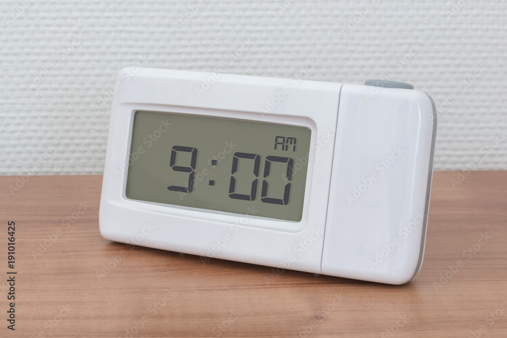 Clock radio - Time - 09.00 AM Clock radio - Time - 09.00 AM