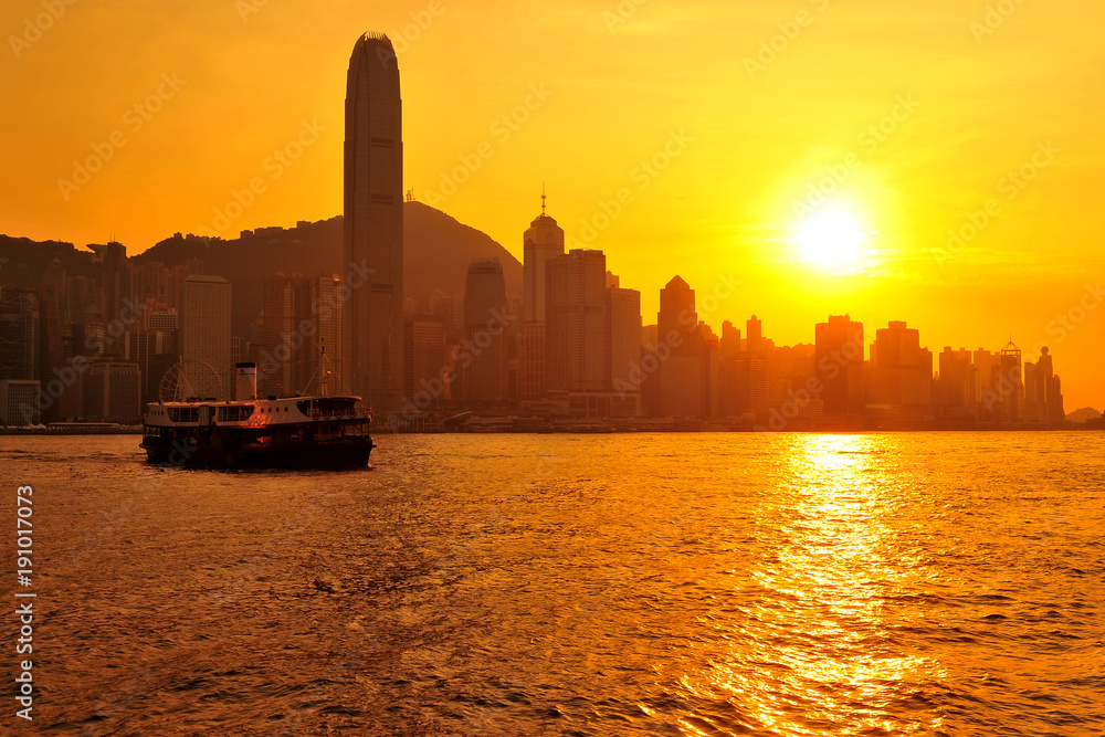 Hong Kong Cityscape at Sunset Hong Kong Cityscape at Sunset