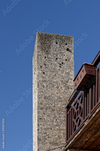 very nice villagge named san gimignano photo