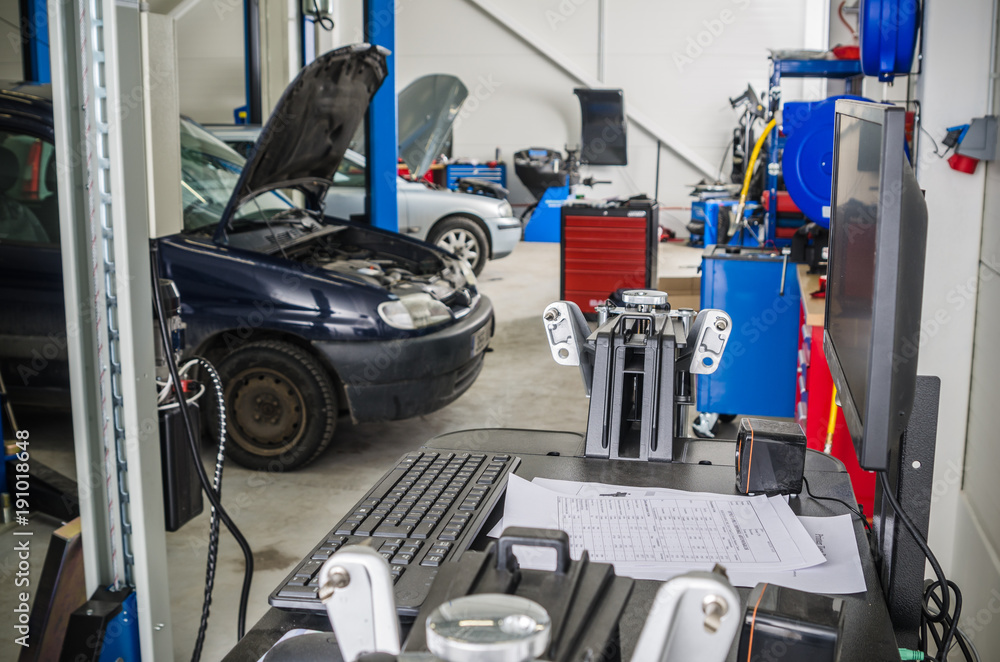 Garage, workshop on repair and maintenance of vehicles Garage, workshop on repair and maintenance of vehicles