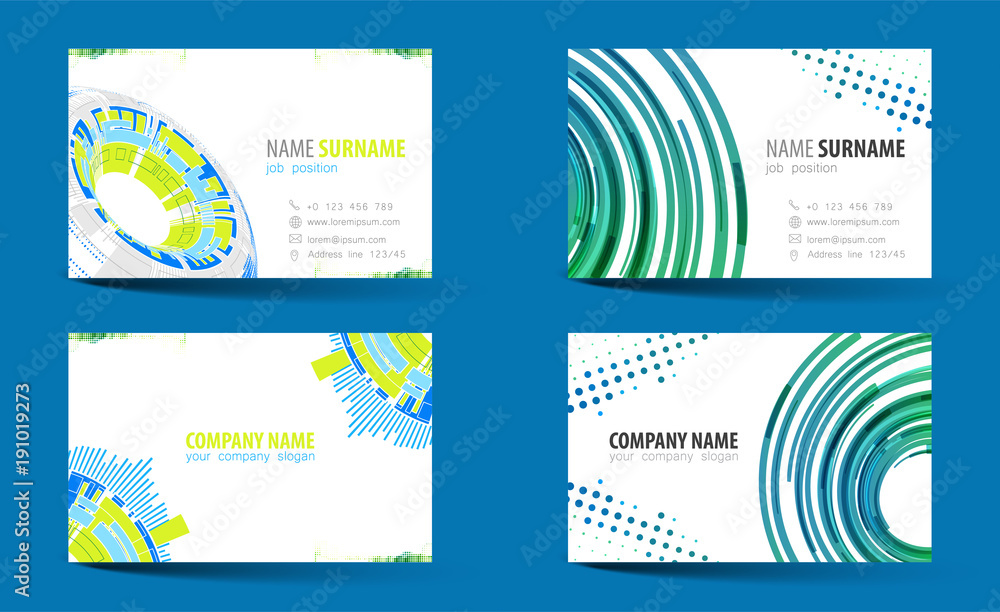 Creative double-sided business card template.