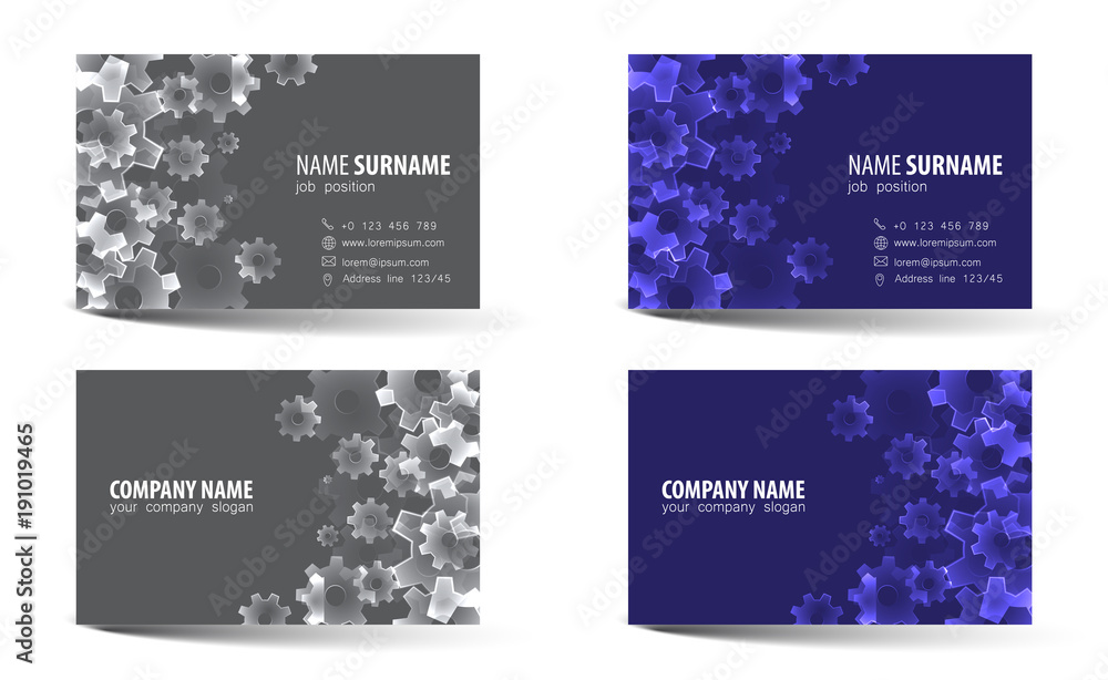 Creative double-sided business card template. Creative double-sided business card template.