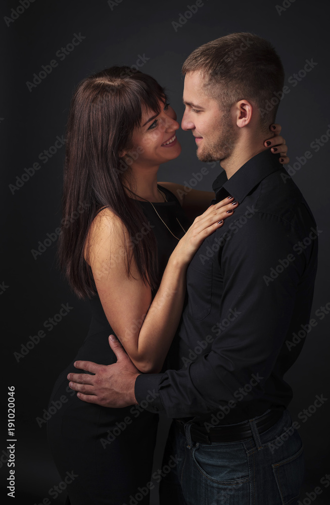 Young beautiful woman and her boyfriend in love .