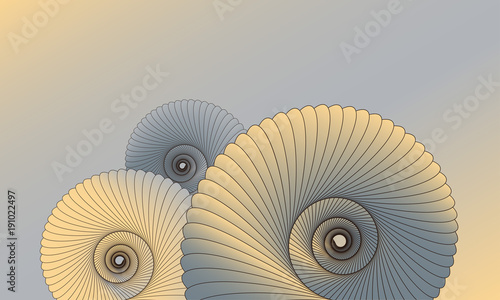 card background with snails in ivory and gray