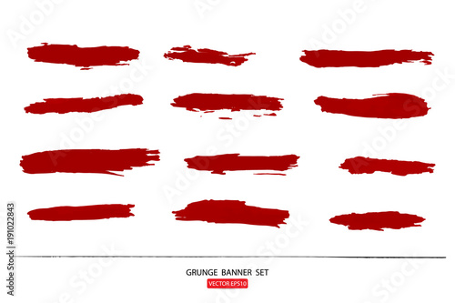 set of hand drawn painted scratched vector Illustrations template of Grunge Halloween background with blood splats banners abstract background brush texture for promotion.