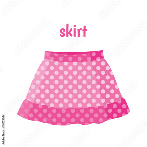 Pink skirt vector illustration