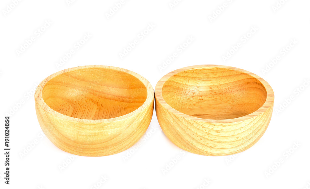 wooden bowl on a white background wooden bowl on a white background