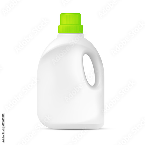 Laundry detergent plastic bottle. Illustration isolated on white background. Graphic concept for your design