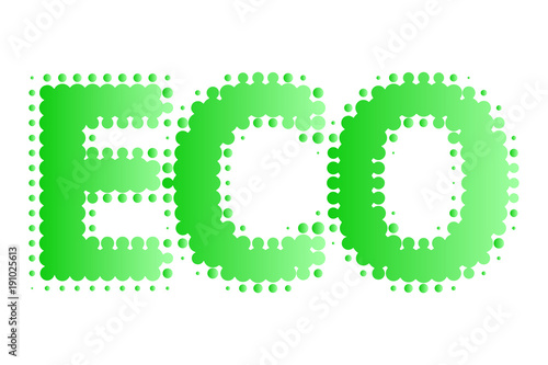 Eco logo vector green 