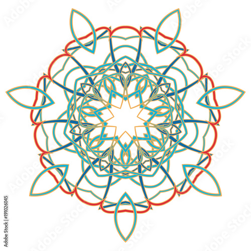 Arabic Colorful Mandala. Ethnic tribal ornaments