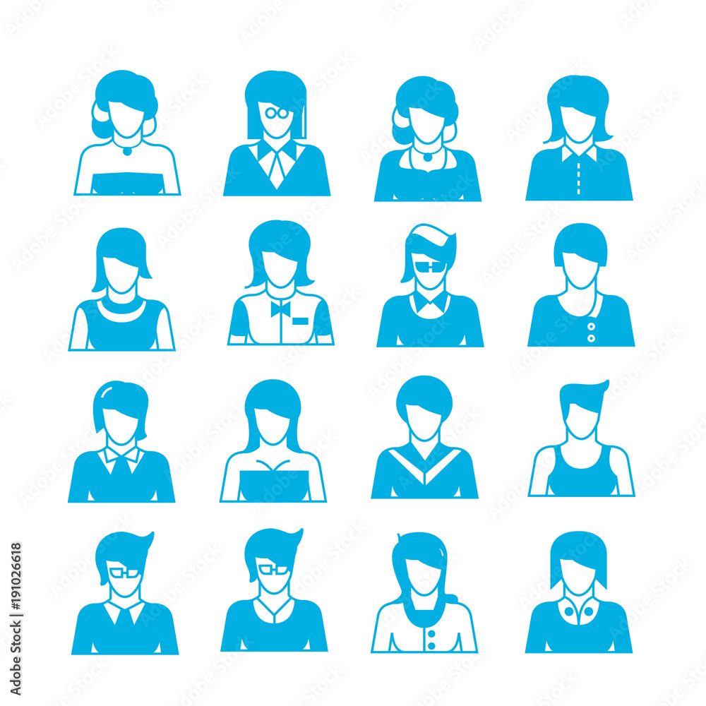 people career avatar icons