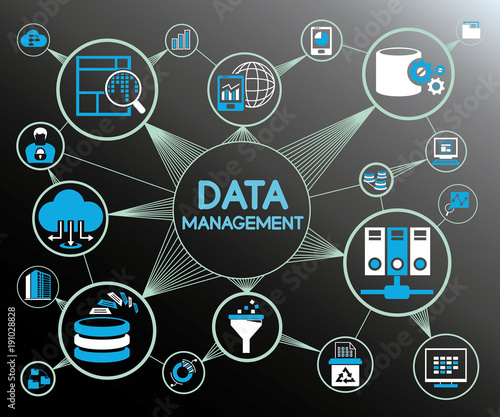 data management network concept diagram