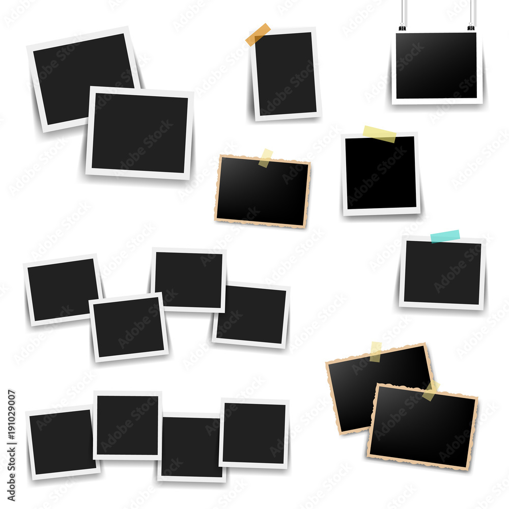 Photo Frame Big Set With Old Background Photo Frame Big Set With Old Background