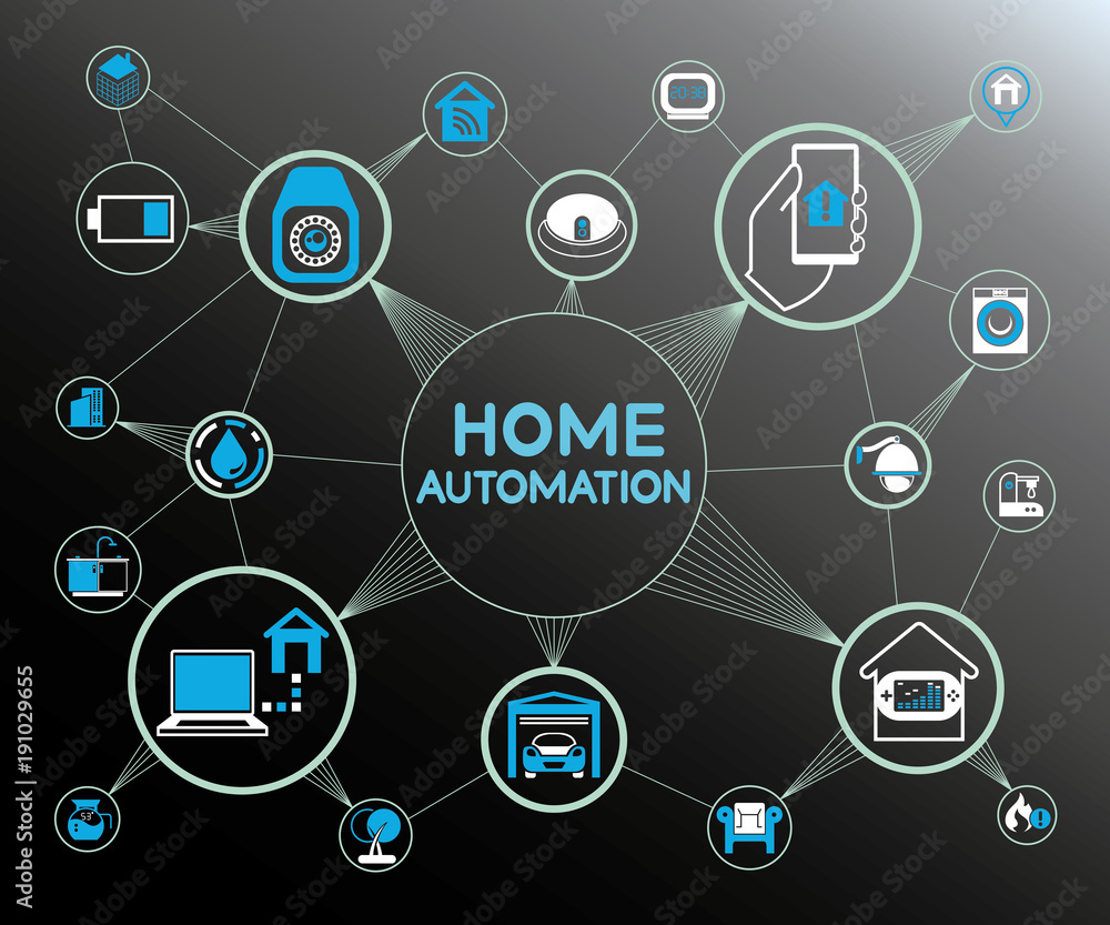 home automation, smart home concept network diagram home automation, smart home concept network diagram