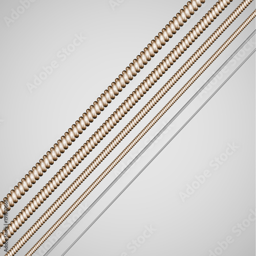 Vector guitar strings