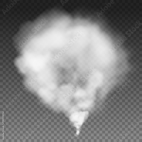 Fog or smoke isolated on transparent background. White special smog effect effect. Vector illustration