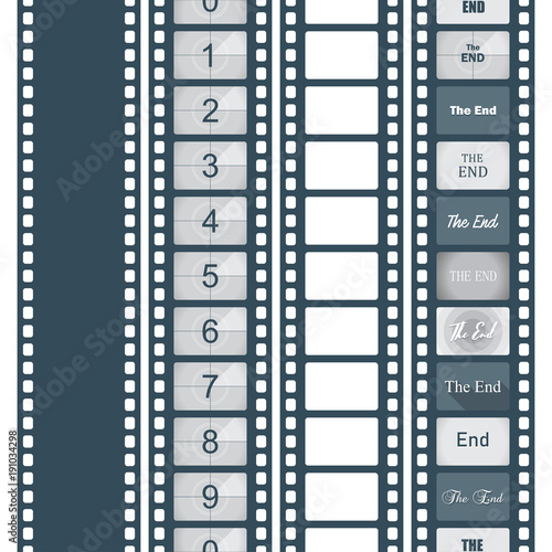 Timer countdown cinema isolated from the background