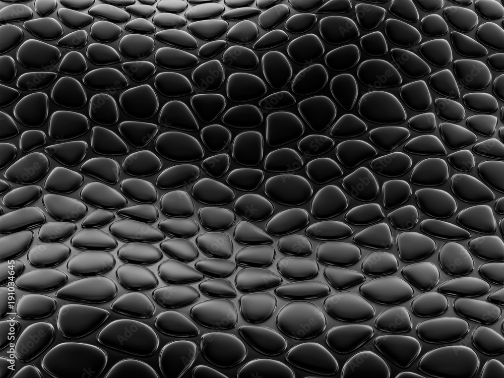 Obraz premium Stylish black background with leather texture. 3d illustration, 3d rendering.