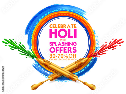 Holi Advertisement Promotional background