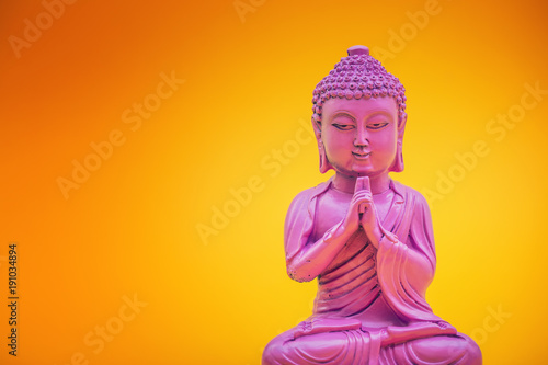 Canvas Print pink buddha statue