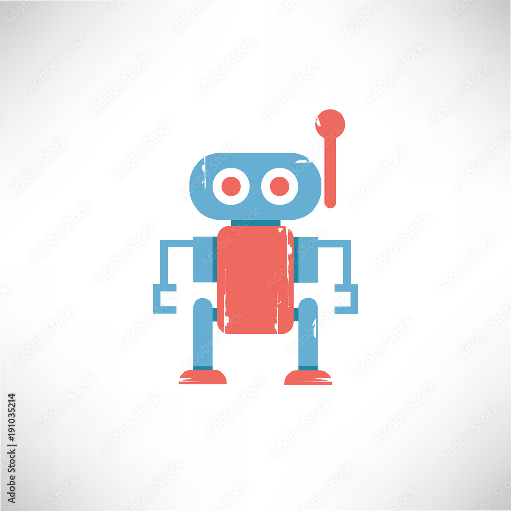 cute robot grunge style