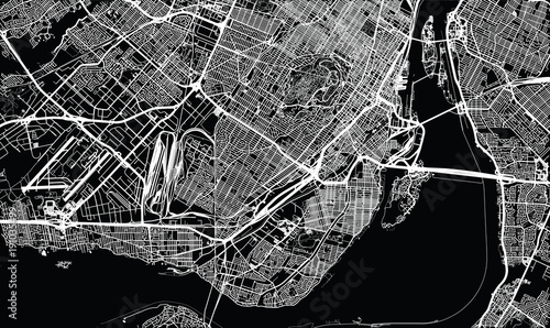 Urban vector city map of Montreal, Canada photo