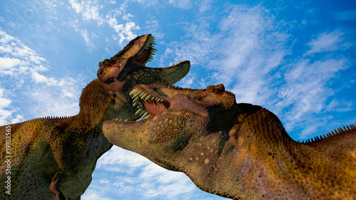 The image of two dinosaurs