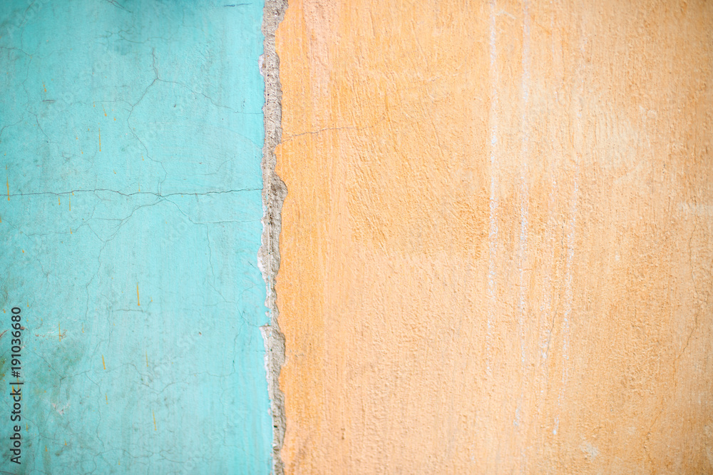 two colour texture background turquoise and orange