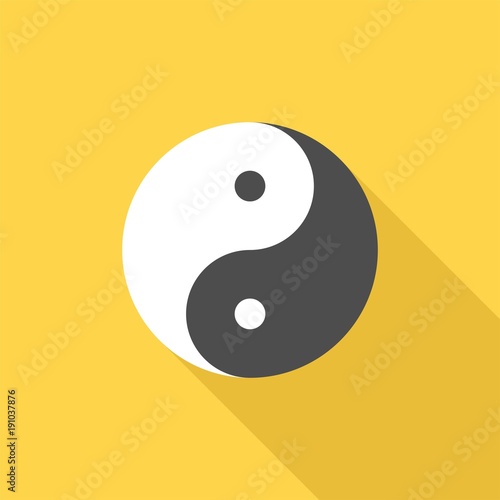 Chinese philosophy yin and yang sign icon