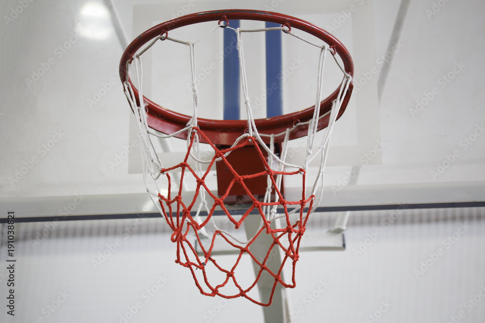 Basketball hoop close-up Basketball hoop close-up