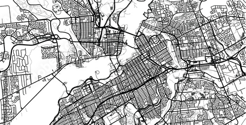 Tablou pe pânză Urban vector city map of Ottawa, Canada