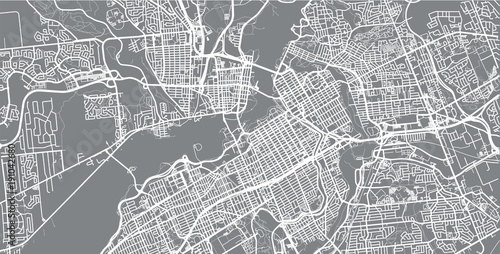 Urban vector city map of Ottawa, Canada photo