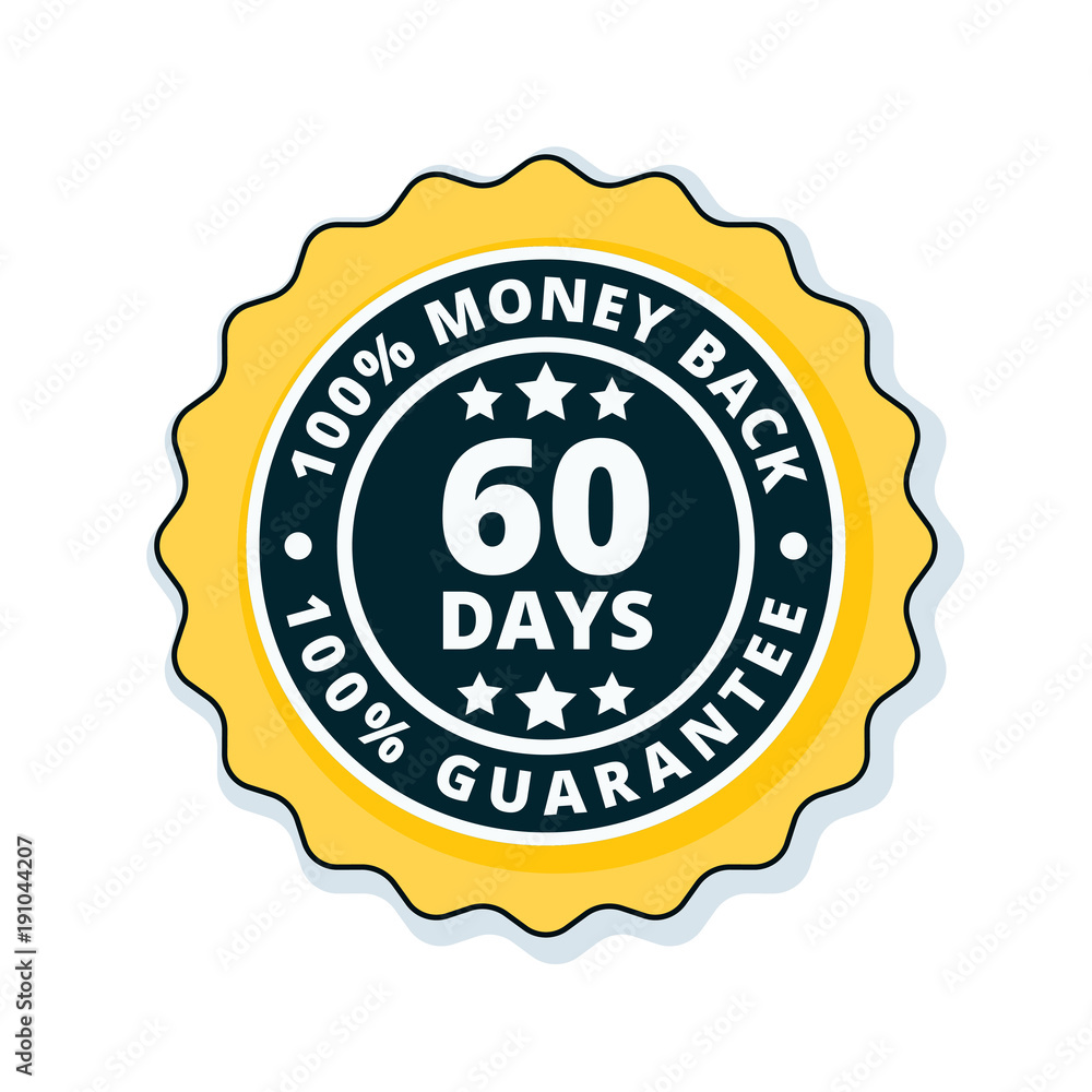 Naklejka premium 60 Days Money Back illustration