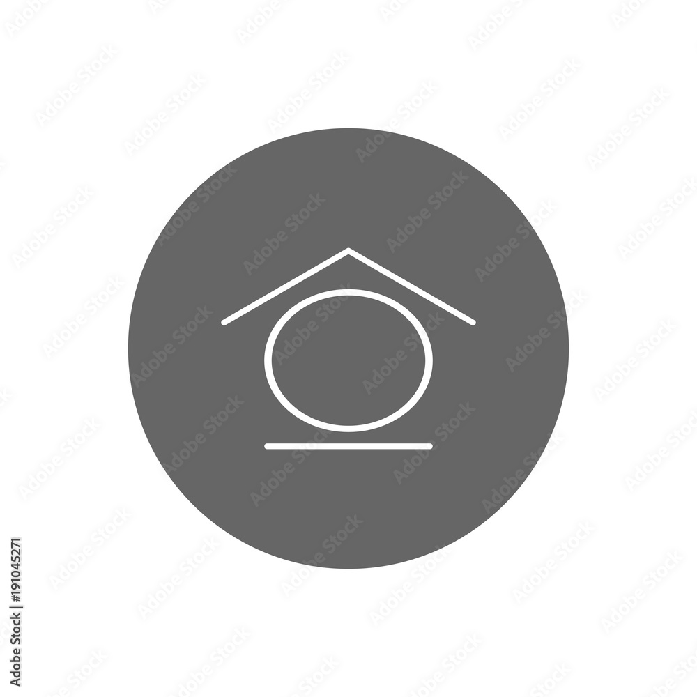 HOME BUTTON icon in circle. Vector. HOME BUTTON icon in circle. Vector.