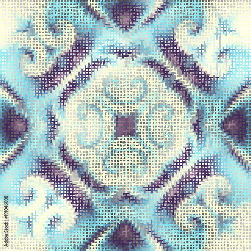 Seamless background pattern. Imitation of a texture of rough canvas painted with paint.