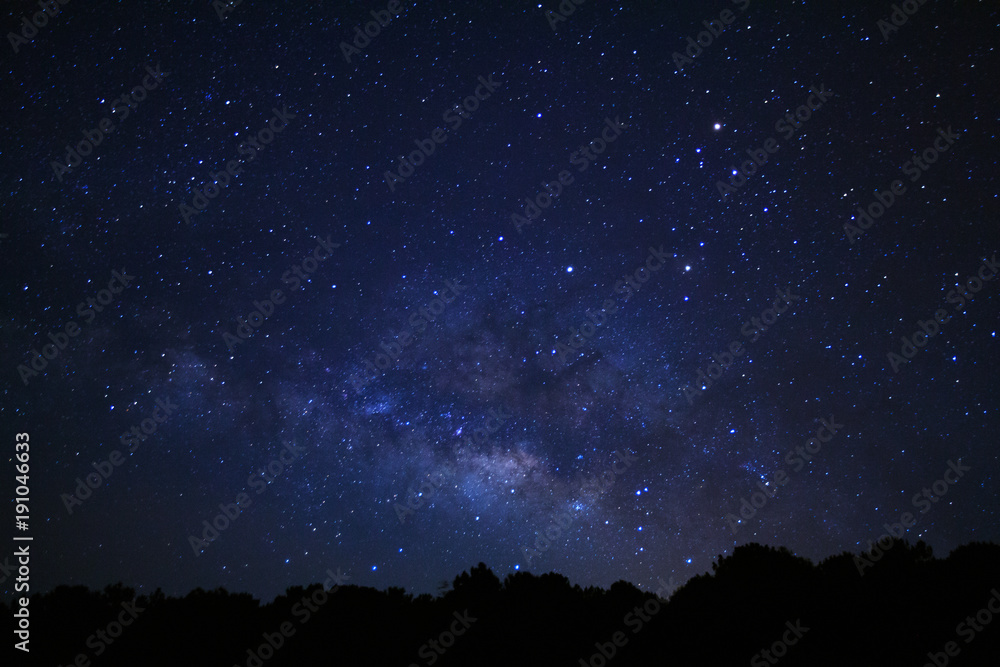 Milky way galaxy at Phu Hin Rong Kla National Park in Phitsanulok, Thailand