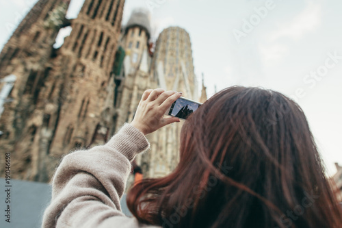 Photography travel Sagrada Familia tourist Barcelona Spain